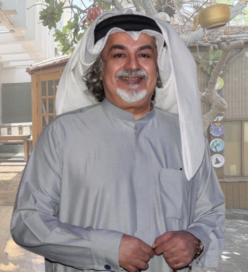 Khalid Al Mutawaa, founder of Etihad Modern Art Gallery, in the gallery courtyard